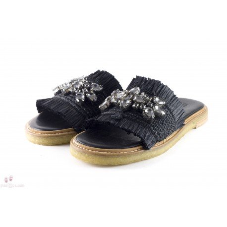 SANDALIAS ALPE PIEL PALA RAFIA ADORNO