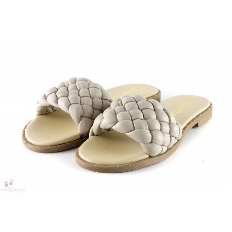 SANDALIAS CANDELITAS PIEL PALA TRENZADA