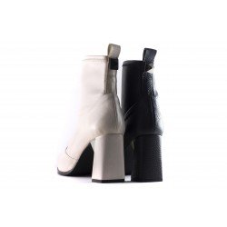 BOTAS EZZIO PIEL AJUSTABLE CON ADORNO METAL TACÓN