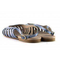 SANDALIAS PAPANATAS CANGREJERAS PIEL METALIZADA
